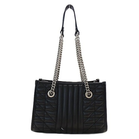 GUCCI Bag Women's Chain Shoulder Tote Leather GG Marmont Black 681483 - Picture 3 of 16